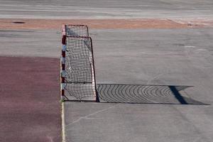 old street soccer goal sport equipment photo