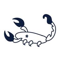 wild scorpio animal isolated icon vector