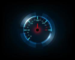 Car speedometer Dashboard panel automobile illustration vector