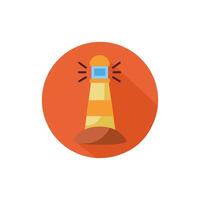 lighthouse sea signal block style vector