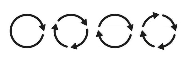 conjunto de iconos de vector de flecha de círculo