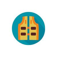 float vest accessory block style icon vector