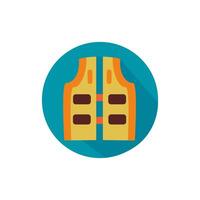 float vest accessory block style icon vector