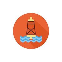 marine buoy block style icon vector