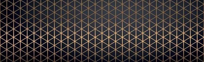 Abstract golden lines on a black background - Vector