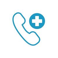 medical cross with telephone line style vector