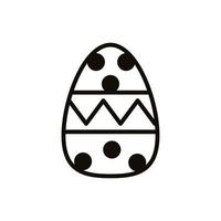 easter egg painted with balls line style vector