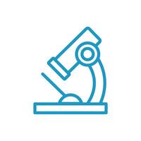 microscope laboratory tool line style icon vector