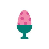 easter egg painted with balls flat style vector