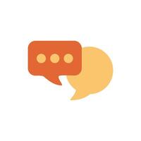 speech bubbles message flat style icon vector