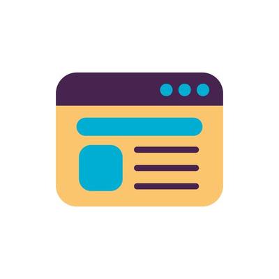 webpage template flat style icon