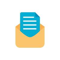 envelope mail send flat style icon vector