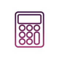 calculator math device line style icon vector