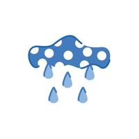 cloud rainy weather symbol isolated icon vector