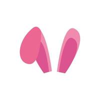 orejas de conejo accesorio icono de estilo plano de pascua vector