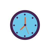 time clock watch flat style icon vector