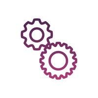 gear settings setup line style icon vector