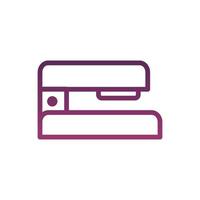 paper stapler line style icon vector