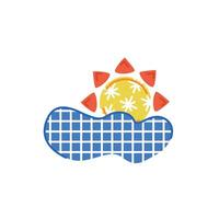 sun with clouds weather symbol isolated icon vector