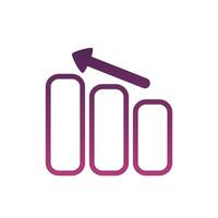 infographic statistics bars with arrow line style vector