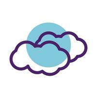 icono de estilo de línea de cielo de nube vector