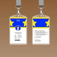 Blue  Elegant ID Card Design Template vector