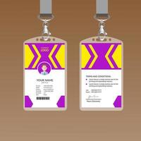 Purple Elegant ID Card Design Template vector