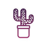 cactu houseplant nature line style icon vector