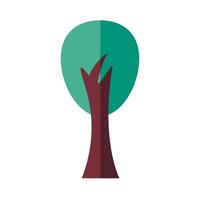 icono de estilo plano de bosque de planta de árbol vector