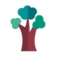 leafless tree plant flat style icon vector