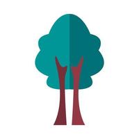 icono de estilo plano de bosque de planta de árbol vector