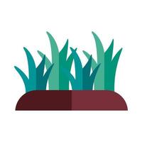 grass garden flat style icon vector