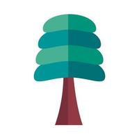 icono de estilo plano de bosque de planta de árbol de pino vector