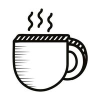 coffee cup doodle line style icon vector