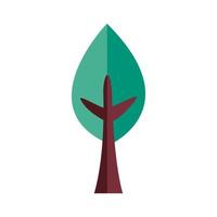 pine tree plant forest flat style icon vector