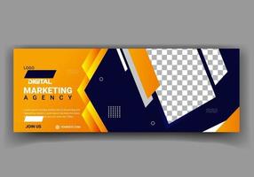 Social Media Cover Banner business promotion. Digital Marketing and Post Template Design vector