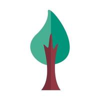 pine tree plant forest flat style icon vector