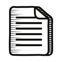 document paper doodle line style icon vector