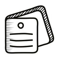 notes documents doodle line style icon vector