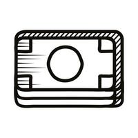 credit card doodle line style icon vector