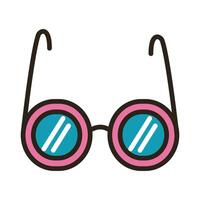 eyeglasses optical accessory line and fill style icon vector