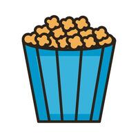 pop corn line and fill style icon vector