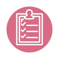 medical check list with document block style icon vector