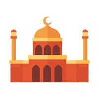 icono de estilo plano del templo ramadam kareem vector