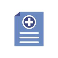 document with medical cross symbol vector