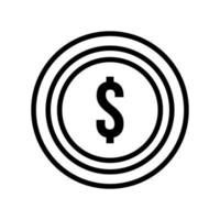coin money dollar isolated icon vector