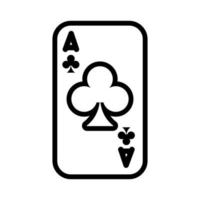 tarjeta de póquer de casino con trébol vector