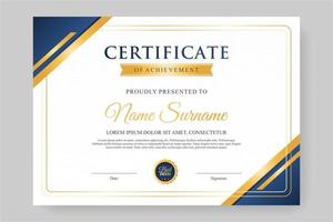 white certificate with border vector