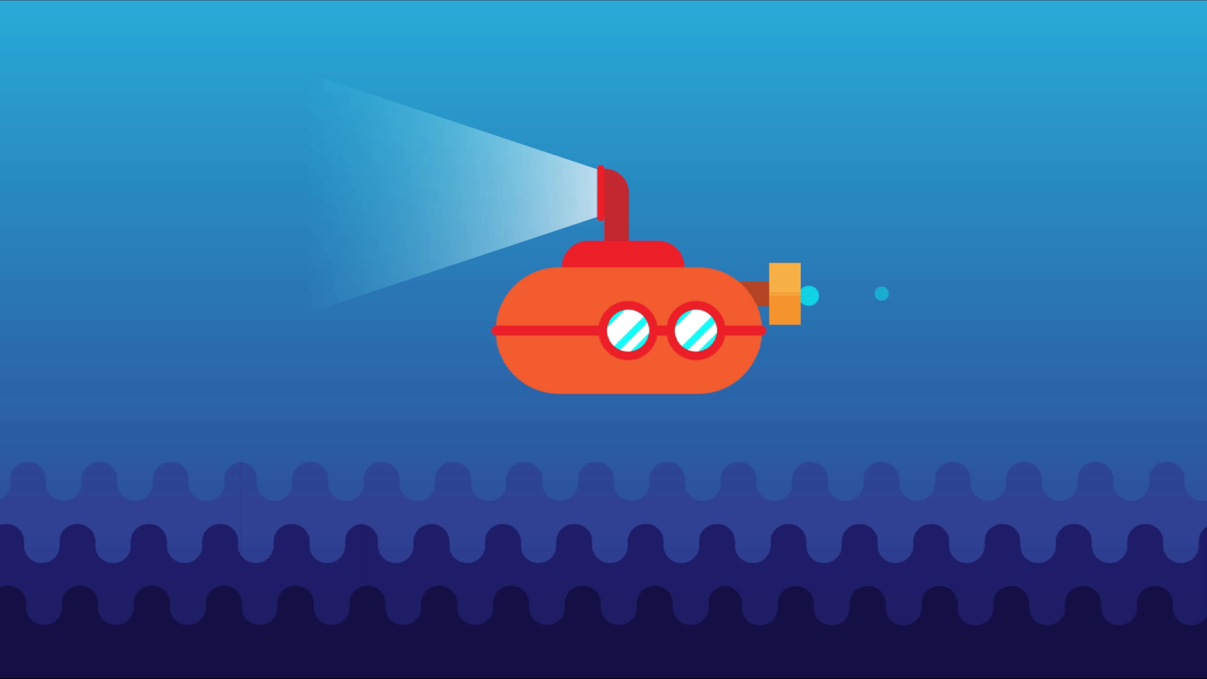Animated Underwater Submarine. Flat design cartoon video clip in High  resolution. 2664386 Stock Video at Vecteezy