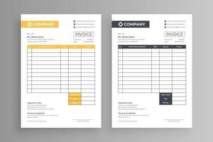 Set of invoice templates vector